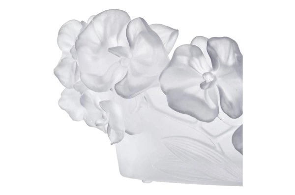 Чаша декоративная Decor de Table Pate de Verre Cristal Орхидея 32 см, хрустальное тесто, белая, п/к