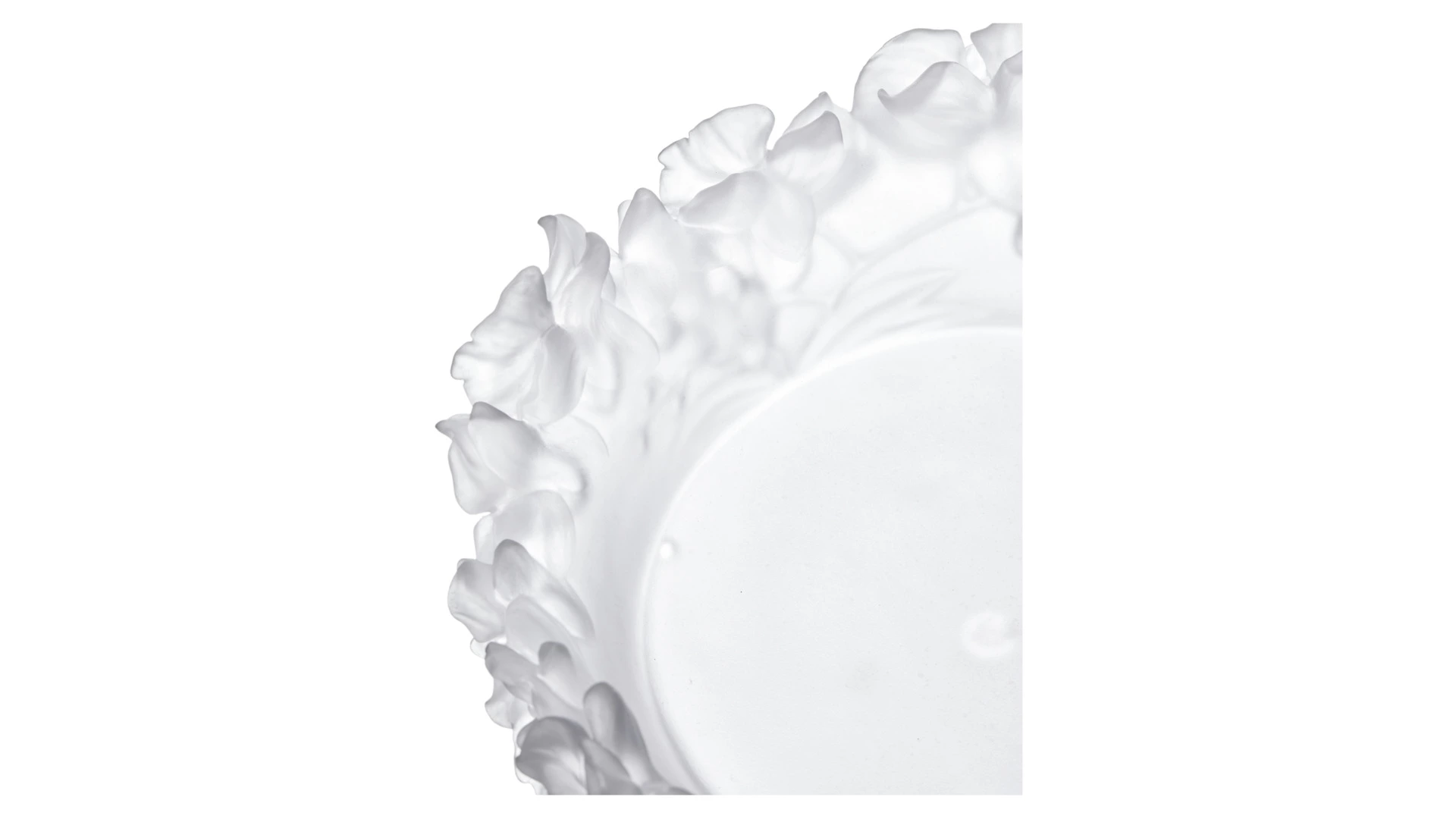 Чаша декоративная Decor de Table Pate de Verre Cristal Орхидея 32 см, хрустальное тесто, белая, п/к