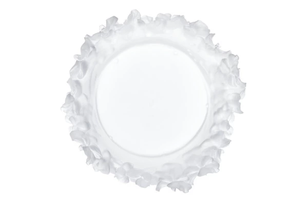 Чаша декоративная Decor de Table Pate de Verre Cristal Орхидея 32 см, хрустальное тесто, белая, п/к