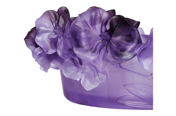 Чаша Decor de table Орхидея 32 см, хрусталь, фиолетовая