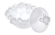Конфетница с крышкой Decor de Table Pate de Verre Cristal Роза 17 см, хрустальное тесто, белая, п/к