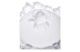 Конфетница с крышкой Decor de Table Pate de Verre Cristal Роза 17 см, хрустальное тесто, белая, п/к