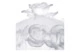 Конфетница с крышкой Decor de Table Pate de Verre Cristal Роза 17 см, хрустальное тесто, белая, п/к