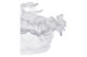 Конфетница с крышкой Decor de Table Pate de Verre Cristal Роза 17 см, хрустальное тесто, белая, п/к