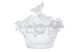 Конфетница Decor de Table Pate de Verre Cristal Бабочка 17 см, хрустальное тесто, белая, п/к