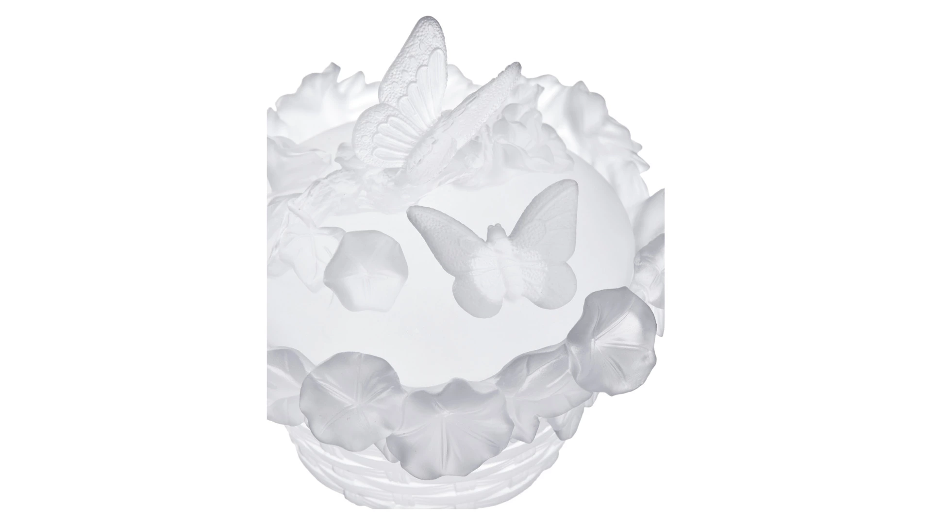 Конфетница Decor de Table Pate de Verre Cristal Бабочка 17 см, хрустальное тесто, белая, п/к