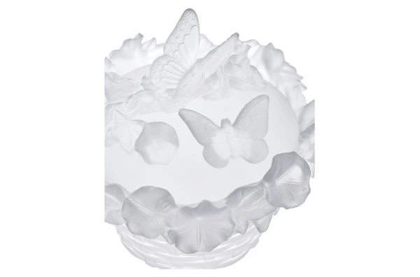 Конфетница Decor de Table Pate de Verre Cristal Бабочка 17 см, хрустальное тесто, белая, п/к