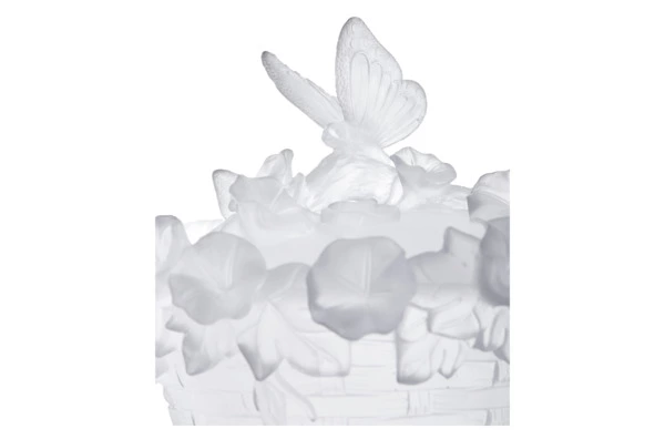 Конфетница Decor de Table Pate de Verre Cristal Бабочка 17 см, хрустальное тесто, белая, п/к