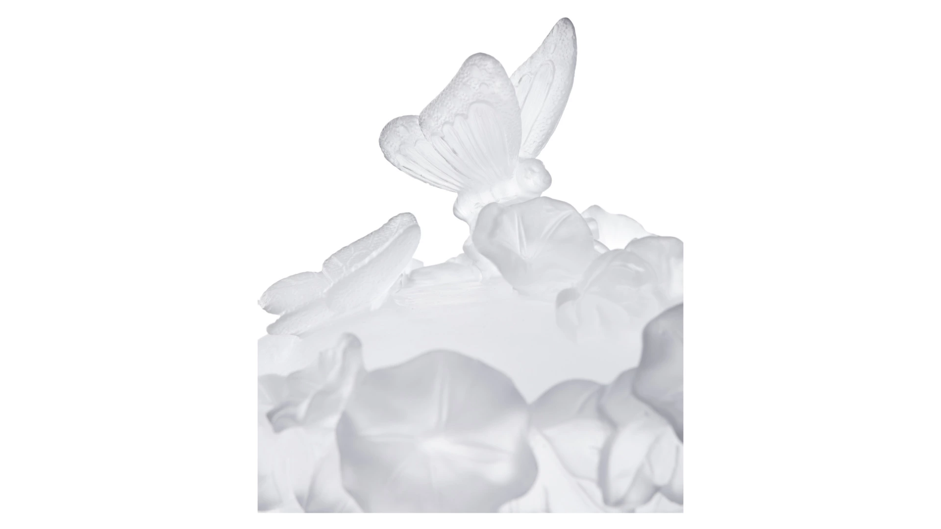 Конфетница Decor de Table Pate de Verre Cristal Бабочка 17 см, хрустальное тесто, белая, п/к
