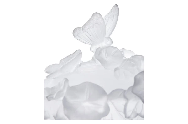 Конфетница Decor de Table Pate de Verre Cristal Бабочка 17 см, хрустальное тесто, белая, п/к