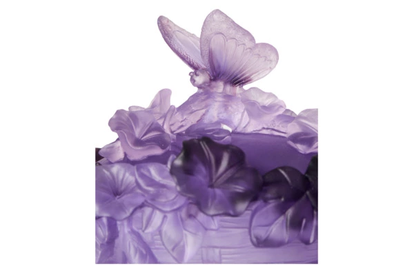 Конфетница Decor de Table Pate de Verre Cristal Бабочка 17 см, хрустальное тесто, фиолетовая, п/к