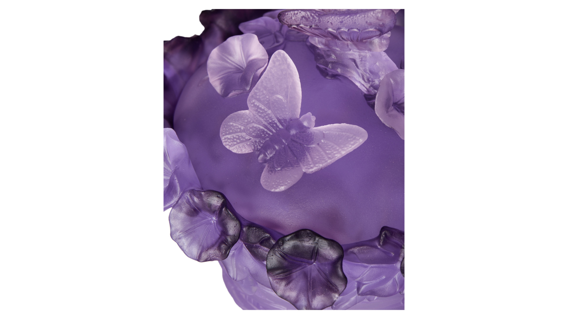 Конфетница Decor de table Бабочка 17 см, хрусталь, фиолетовая