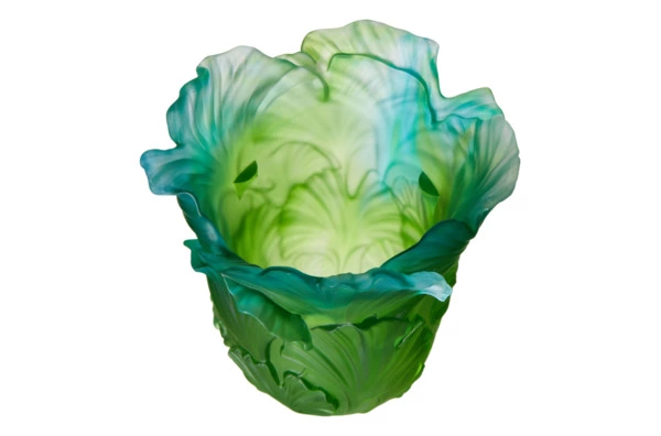 Подсвечник Decor de Table Pate de Verre Cristal Гинкго Н10,5см для свечи Д4,5см, хрустальное тесто