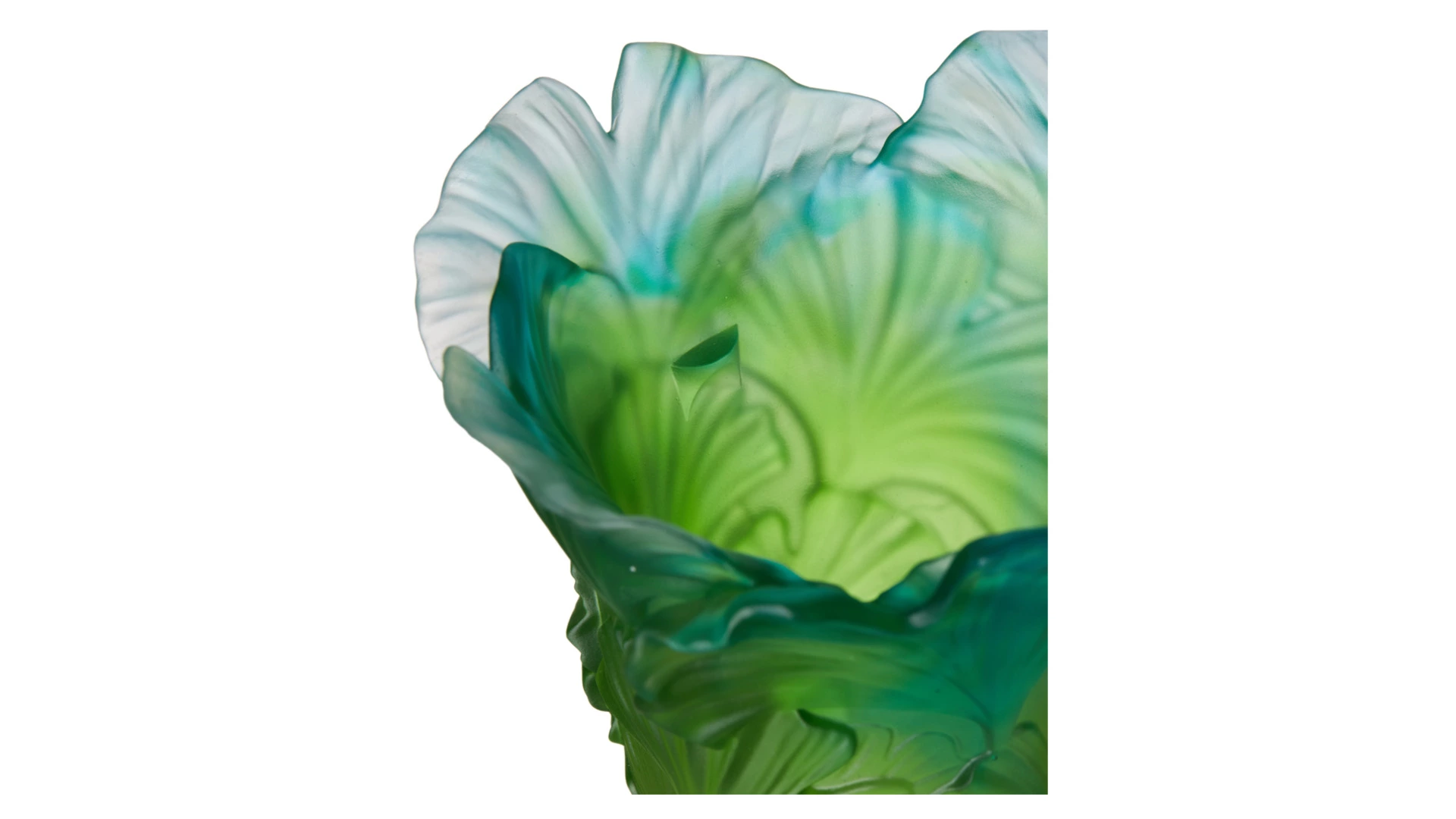 Подсвечник Decor de Table Pate de Verre Cristal Гинкго Н10,5см для свечи Д4,5см, хрустальное тесто