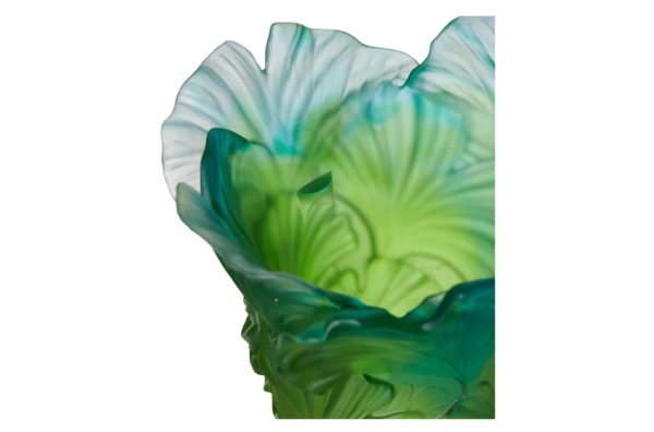 Подсвечник Decor de Table Pate de Verre Cristal Гинкго Н10,5см для свечи Д4,5см, хрустальное тесто