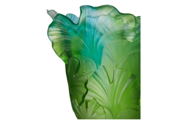 Подсвечник Decor de Table Pate de Verre Cristal Гинкго Н10,5см для свечи Д4,5см, хрустальное тесто