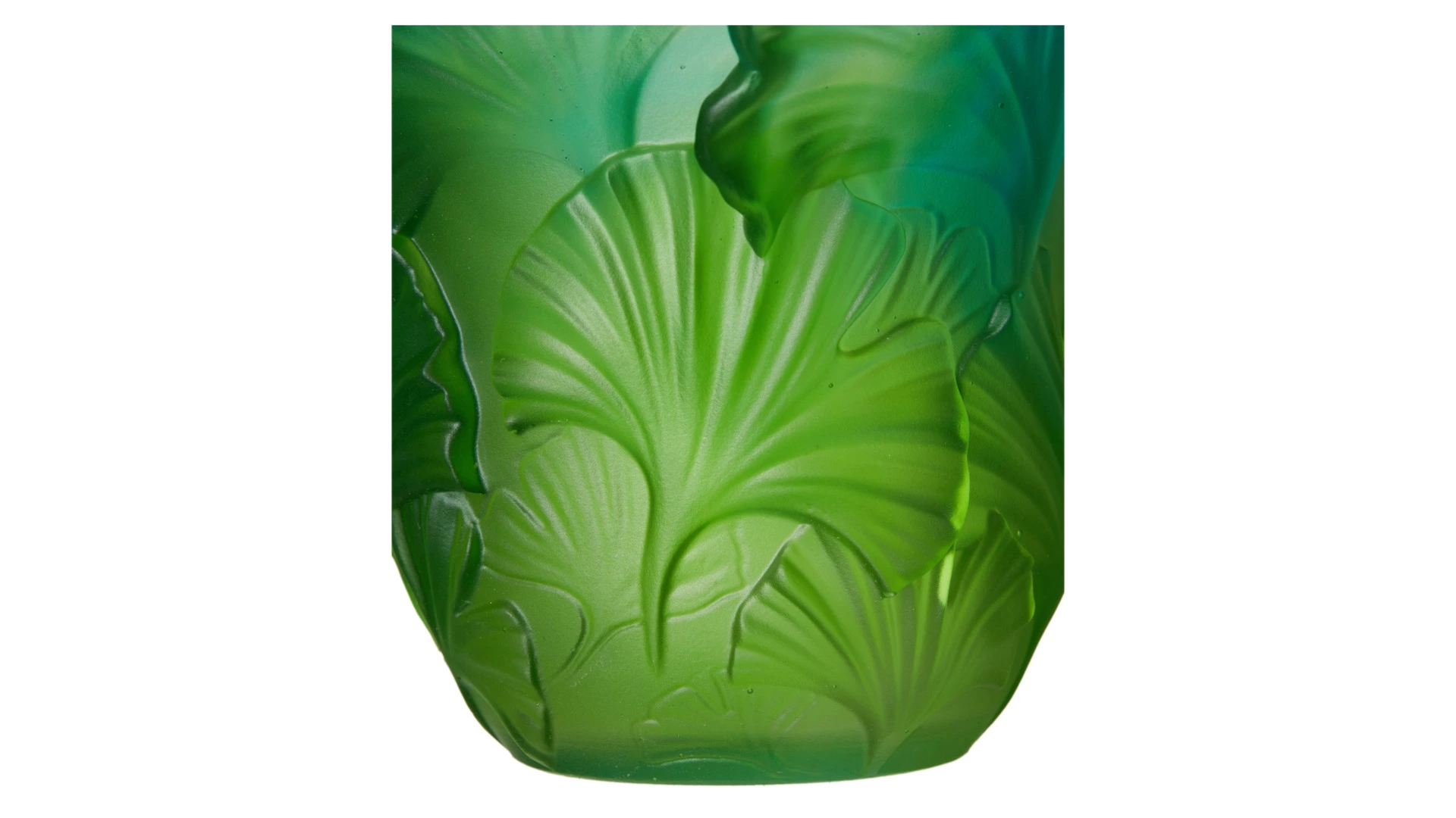 Подсвечник Decor de Table Pate de Verre Cristal Гинкго Н10,5см для свечи Д4,5см, хрустальное тесто