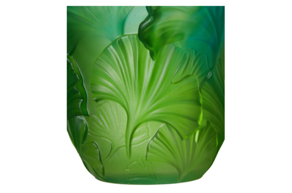 Подсвечник Decor de table Гинкго, хрусталь, зеленый