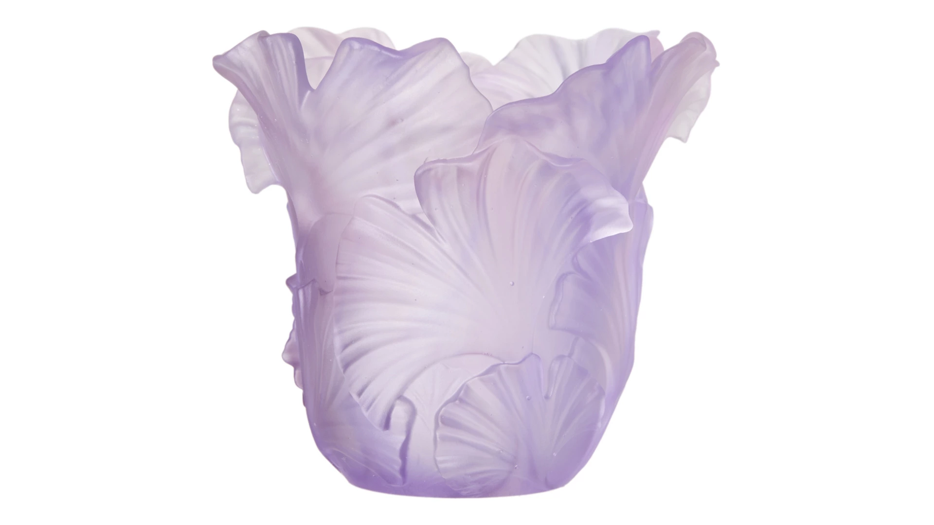 Подсвечник Decor de table Гинкго, хрустальное тесто, фиолетовый, п/к