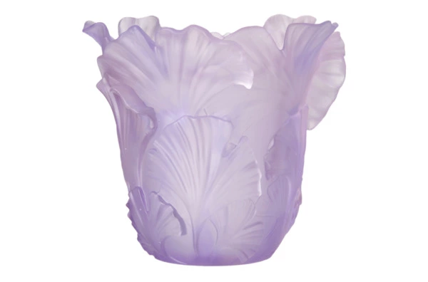 Подсвечник Decor de table Гинкго, хрустальное тесто, фиолетовый, п/к