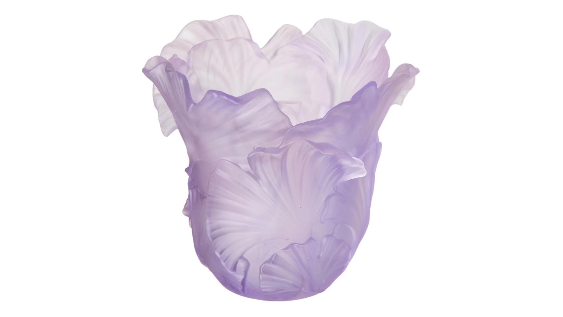 Подсвечник Decor de table Гинкго, хрустальное тесто, фиолетовый, п/к