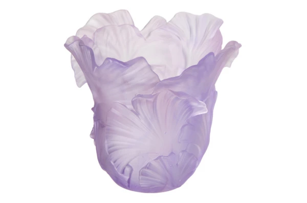 Подсвечник Decor de table Гинкго, хрустальное тесто, фиолетовый, п/к