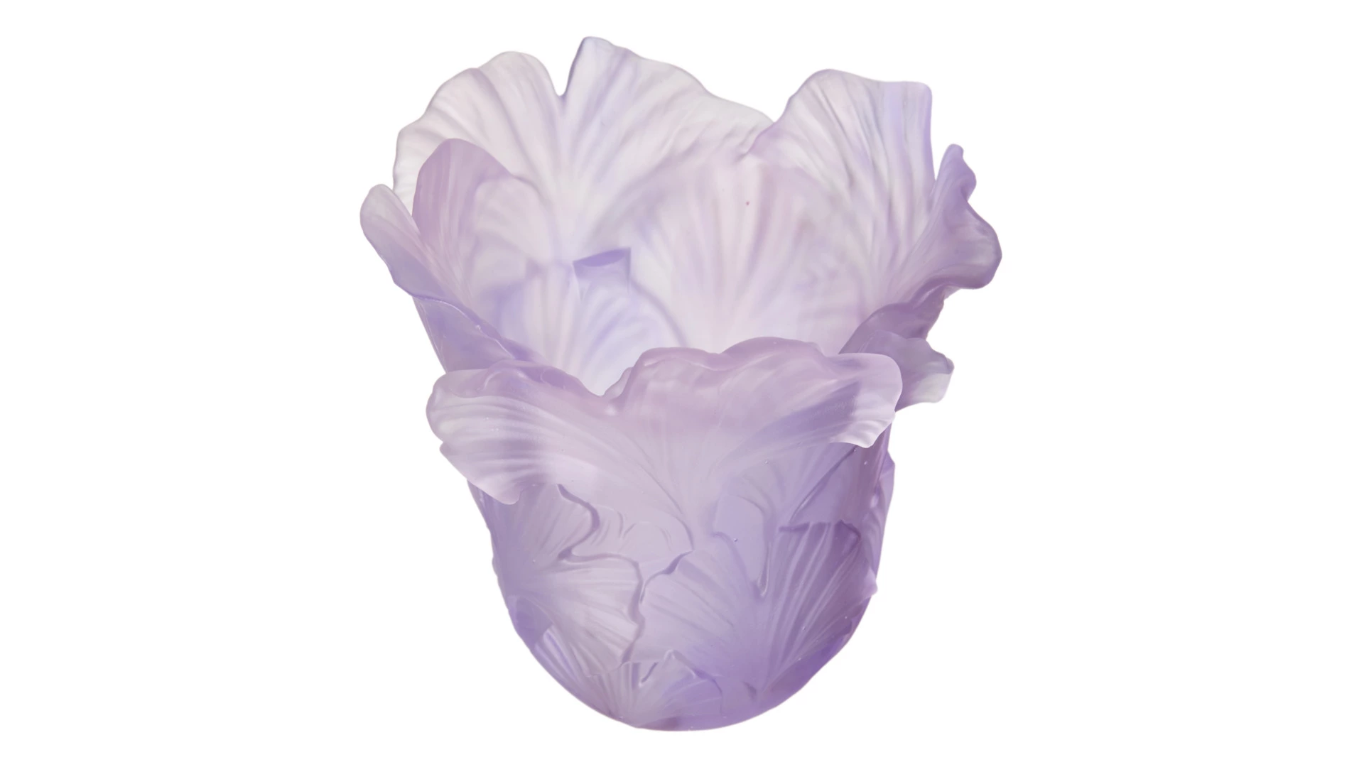 Подсвечник Decor de table Гинкго, хрустальное тесто, фиолетовый, п/к