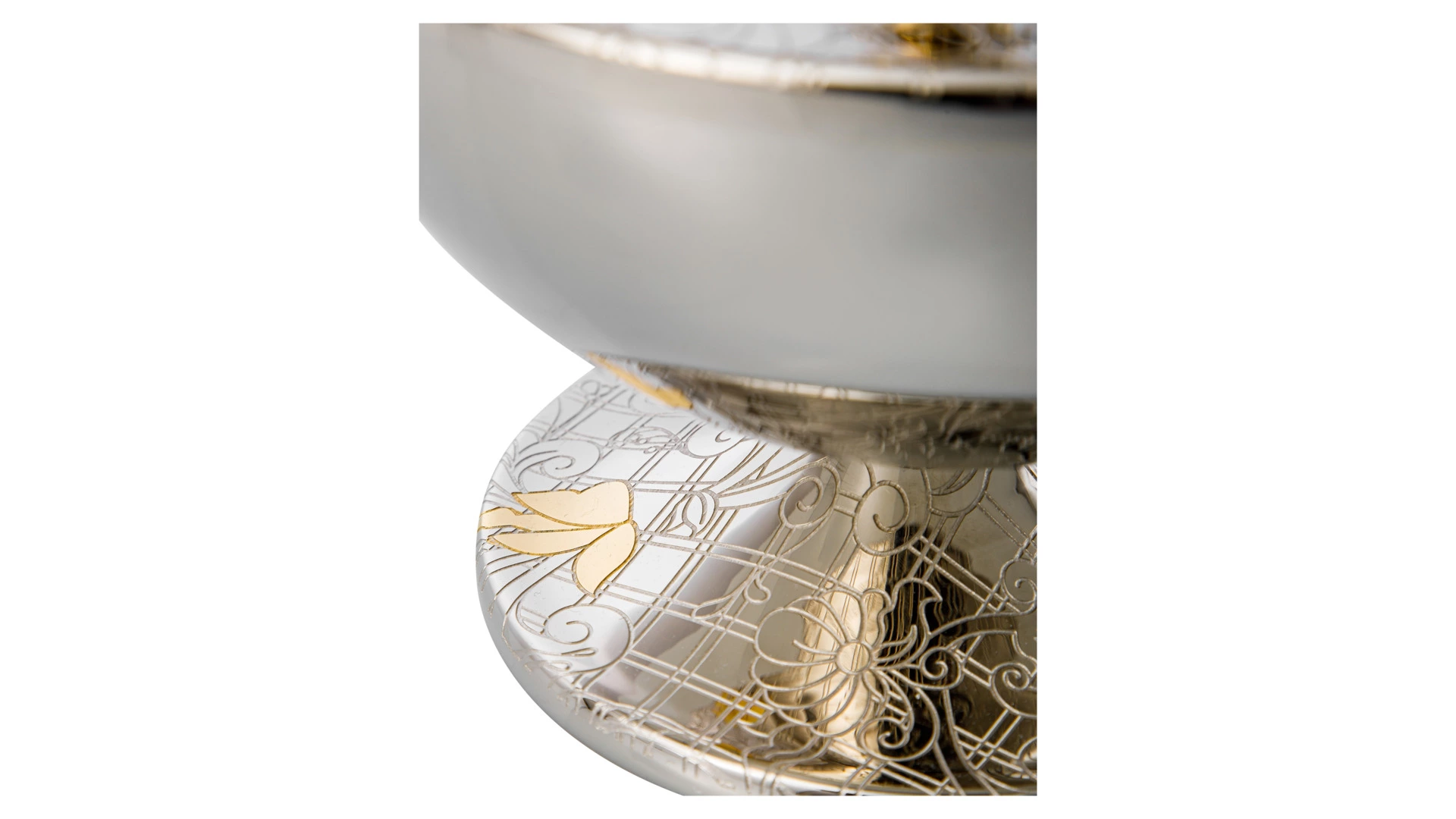 Чаша для орехов с крышкой Bronza-magazin Артишок 16х18 см, латунь, белая, п/к