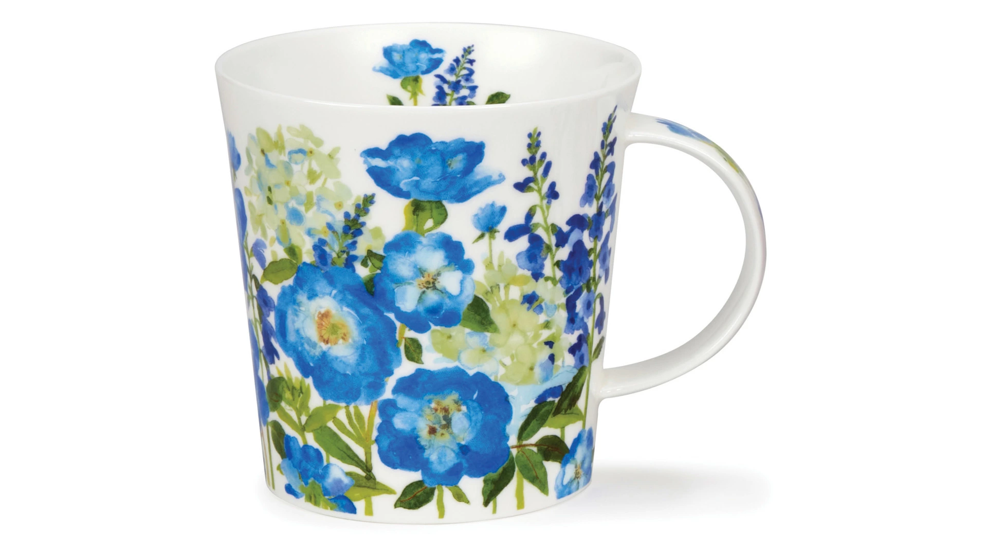 Кружка Dunoon Сад Голубые цветы Ломонд 320 мл, фарфор костяной
