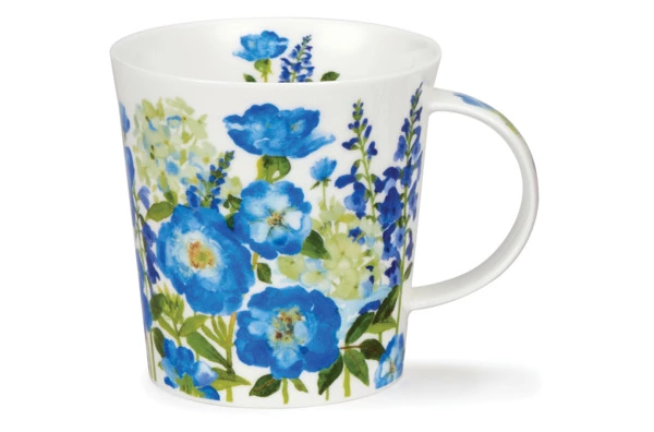 Кружка Dunoon Сад Голубые цветы Ломонд 320 мл, фарфор костяной