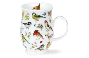 Кружка Dunoon Парк птиц Синица Саффолк 310 мл, фарфор костяной