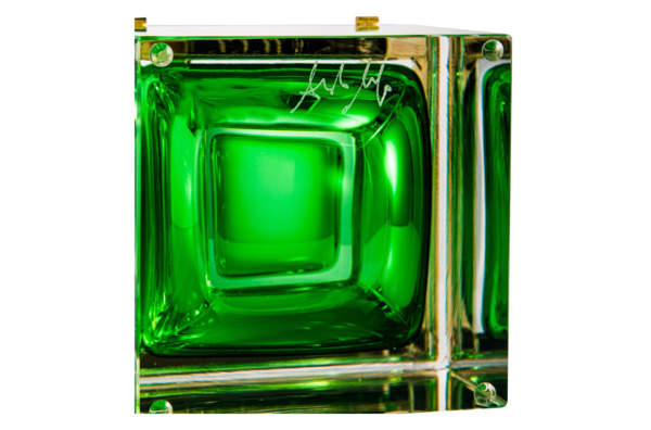 Шкатулка для ювелирных украшений Alessandro Mandruzzato, стекло муранское, зеленая