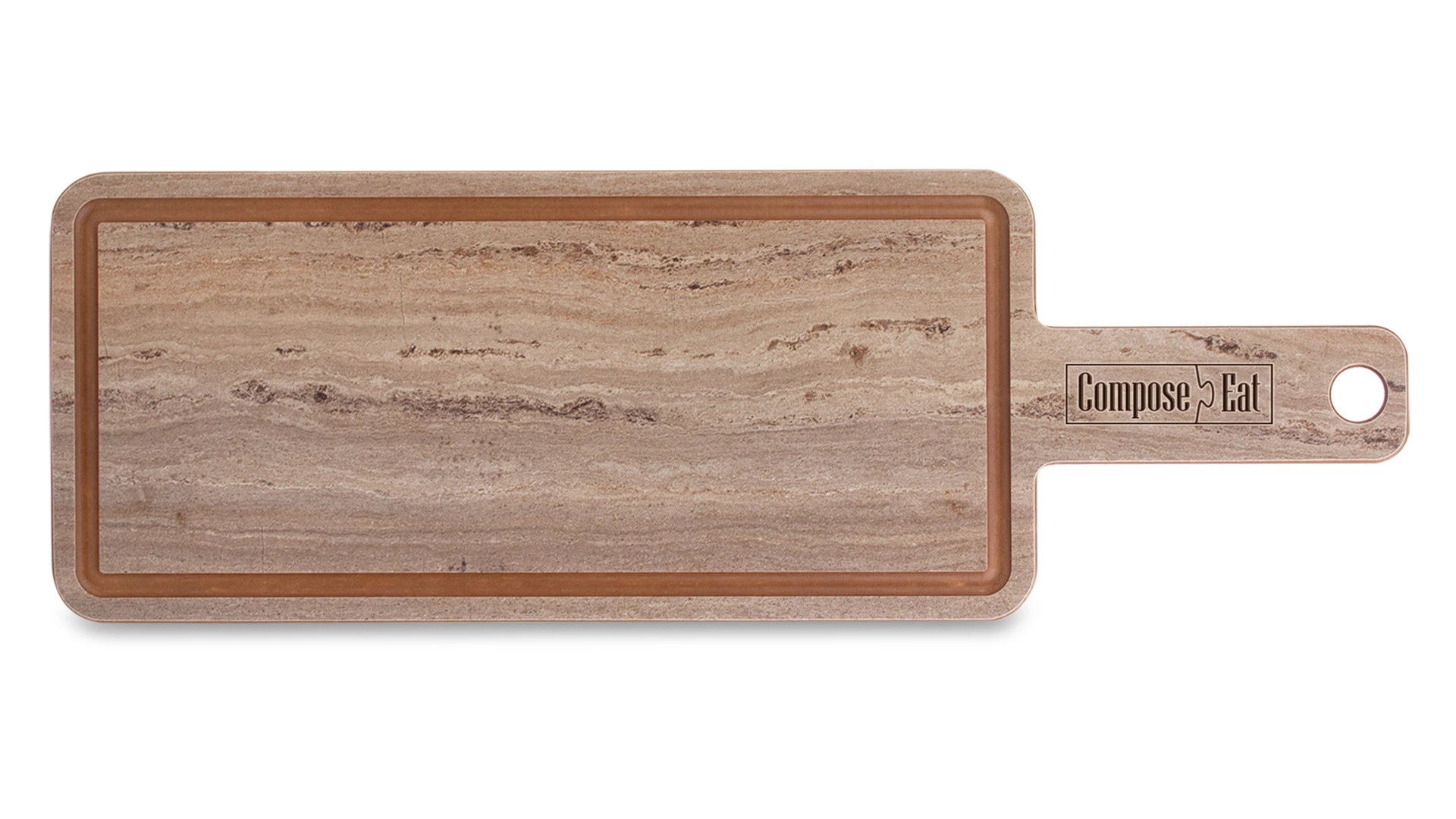 Доска сервировочная ComposeEat ProFashion 36х12 см, композит, травертин капучино