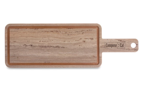 Доска сервировочная ComposeEat ProFashion 36х12 см, композит, травертин капучино