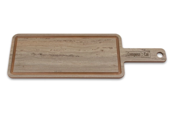 Доска сервировочная ComposeEat ProFashion 36х12 см, композит, травертин капучино