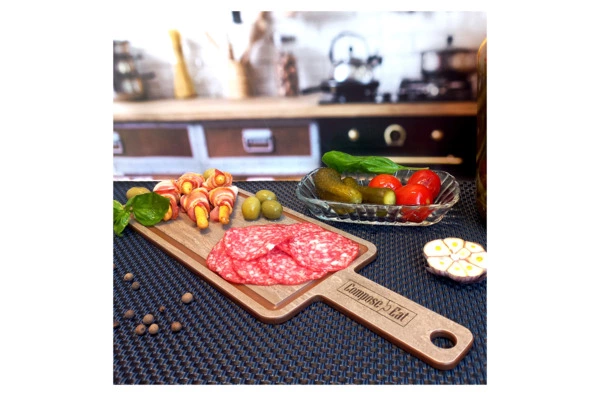 Доска сервировочная ComposeEat ProFashion 36х12 см, композит, травертин капучино