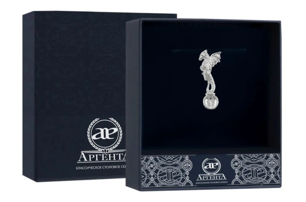 Ложка сувенирная в футляре АргентА От Души Дракон 3,33 г, серебро 925
