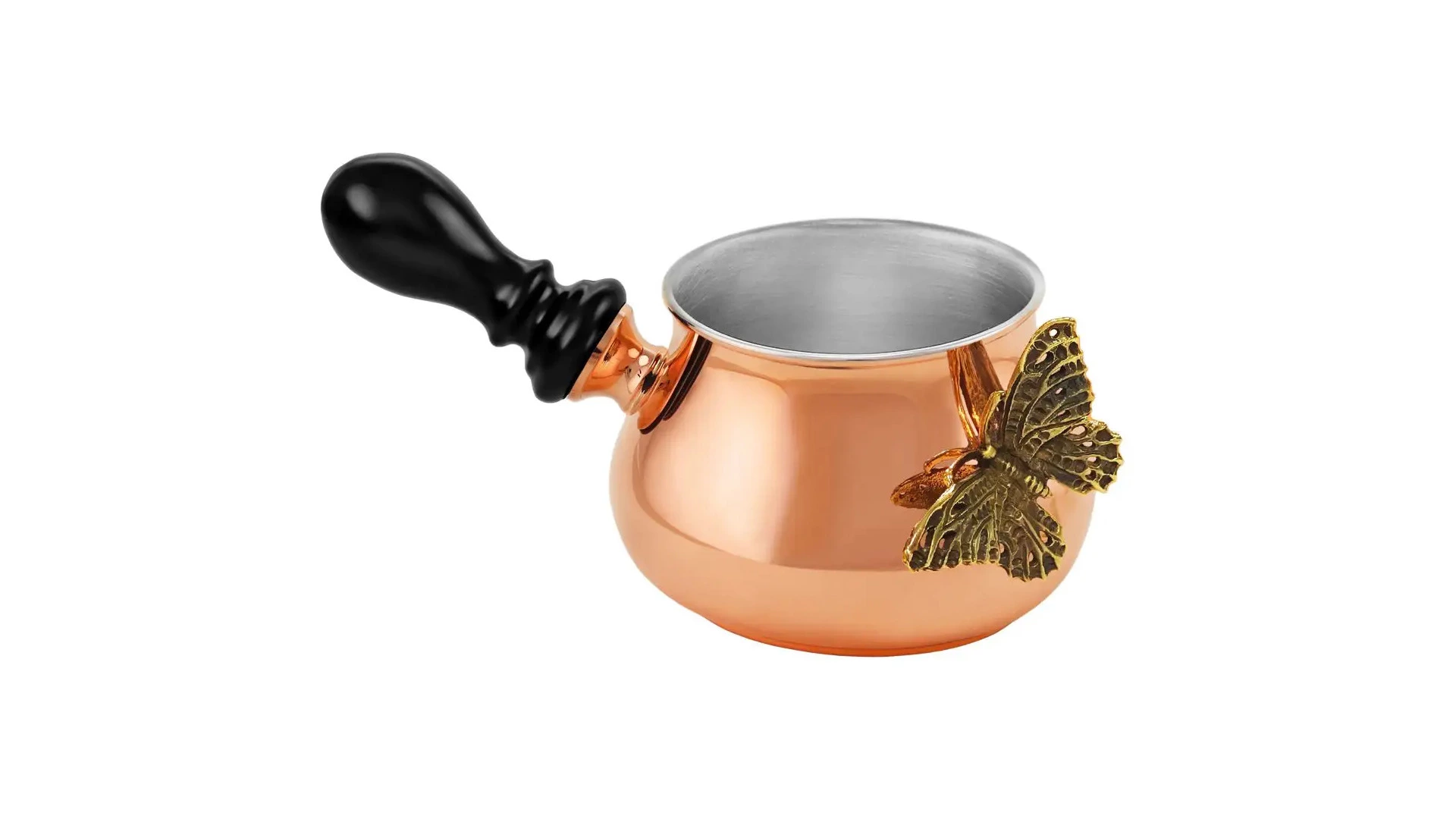 Набор для кофе с чернением Кольчугинский мельхиор Бабочки 4 предмета, медь, п/к