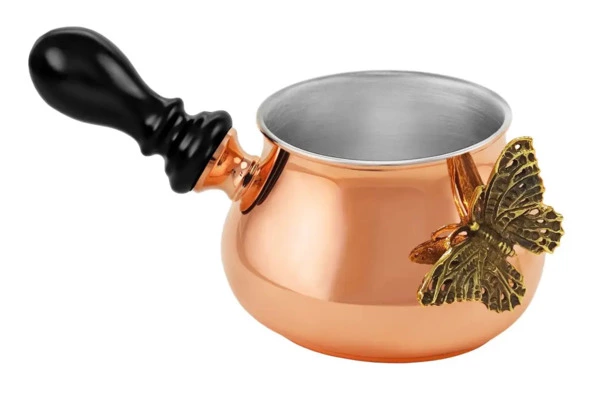 Набор для кофе с чернением Кольчугинский мельхиор Бабочки 4 предмета, медь, п/к