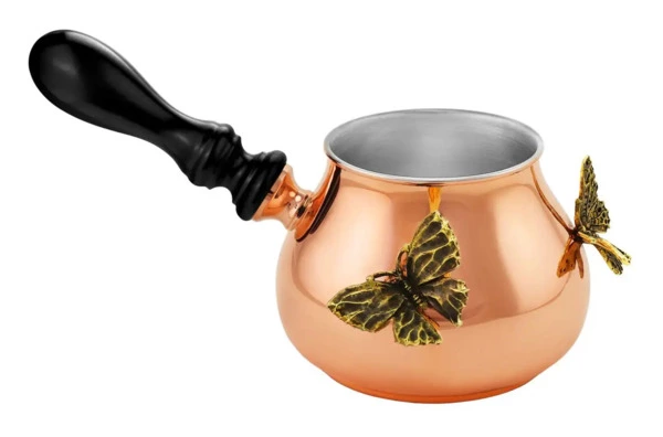 Набор для кофе с чернением Кольчугинский мельхиор Бабочки 4 предмета, медь, п/к