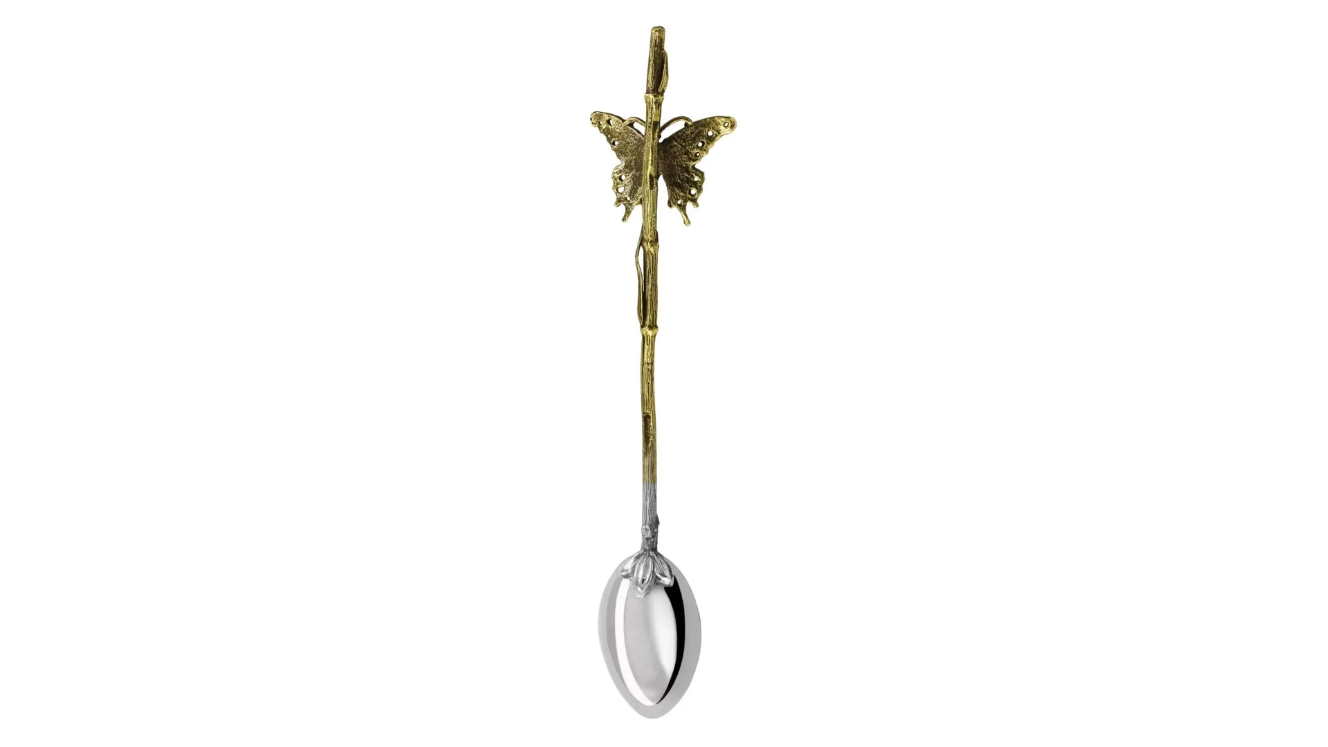 Набор для кофе с чернением Кольчугинский мельхиор Бабочки 4 предмета, медь, п/к