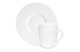 Чашка для эспрессо с блюдцем Taitu Белая фантазия 100 мл, фарфор твердый, белая