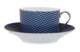 Чашка чайная с блюдцем Legle Гусиная лапка 250 мл, фарфор, темно-синяя, п/к