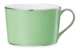Чашка чайная с блюдцем Legle Под солнцем 250 мл, фарфор, светло-зеленая, платиновый кант, п/к