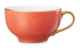Чашка чайная с блюдцем Legle Под солнцем 280 мл, фарфор, коралловая, золотой кант, п/к