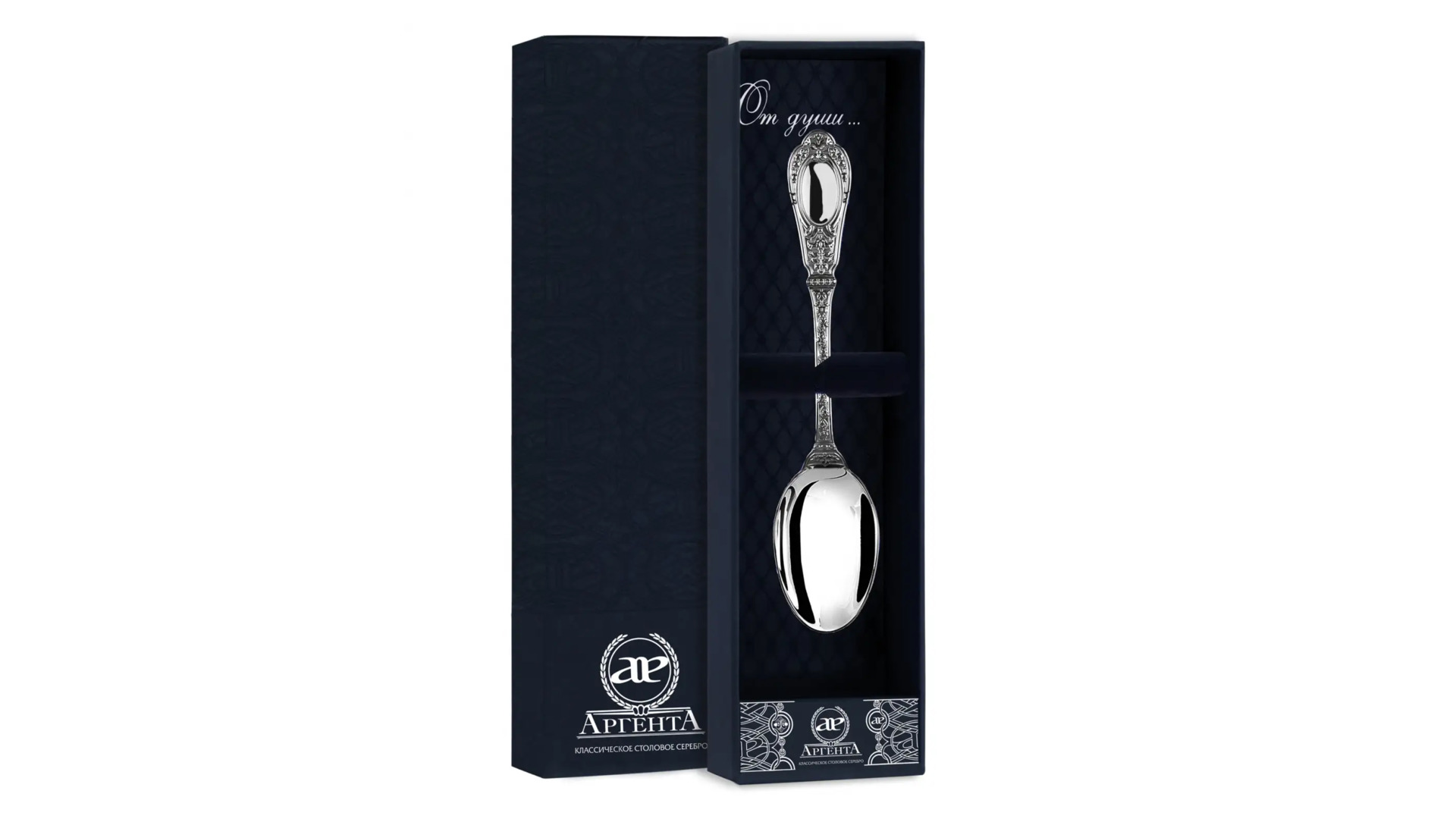 Ложка чайная АргентА Classic Фамильная 45,57 г, серебро 925