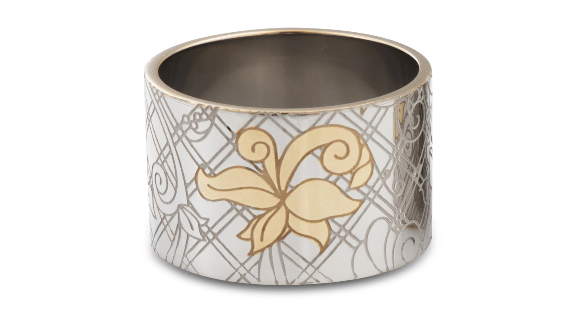 Набор колец для салфеток круглых Bronza-magazin Артишок 4х2,5 см, 2 шт, латунь, белый, п/к