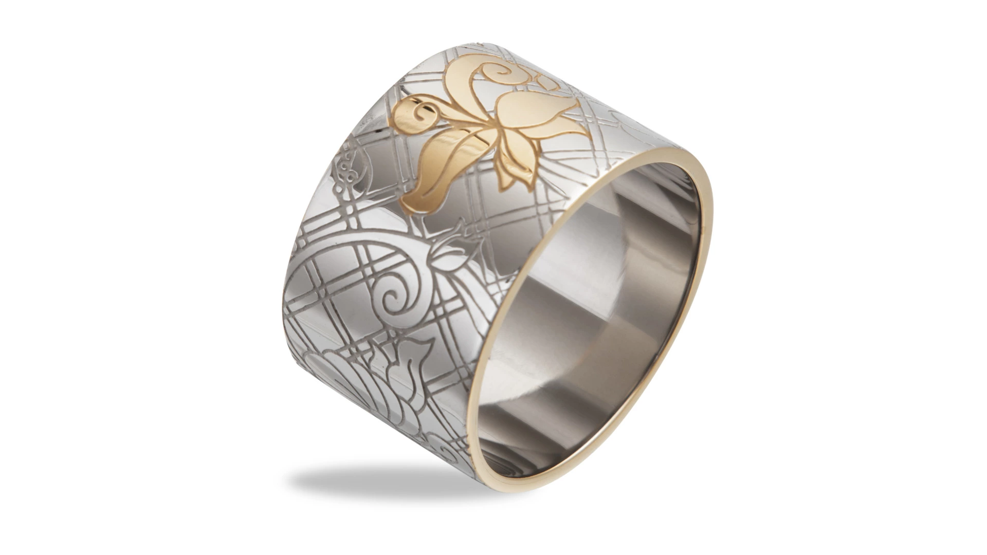 Набор колец для салфеток круглых Bronza-magazin Артишок 4х2,5 см, 2 шт, латунь, белый, п/к