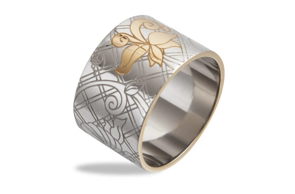 Набор колец для салфеток круглых Bronza-magazin Артишок 4х2,5 см, 2 шт, латунь, белый, п/к