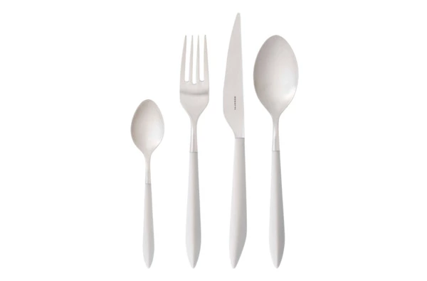 Набор столовых приборов Bugatti Ares на 6 персон 24 предмета, сталь нержавеющая, слоновая кость, п/к